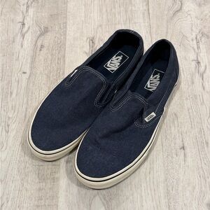 Vans Men's Dark Blue Slip-On Sneakers